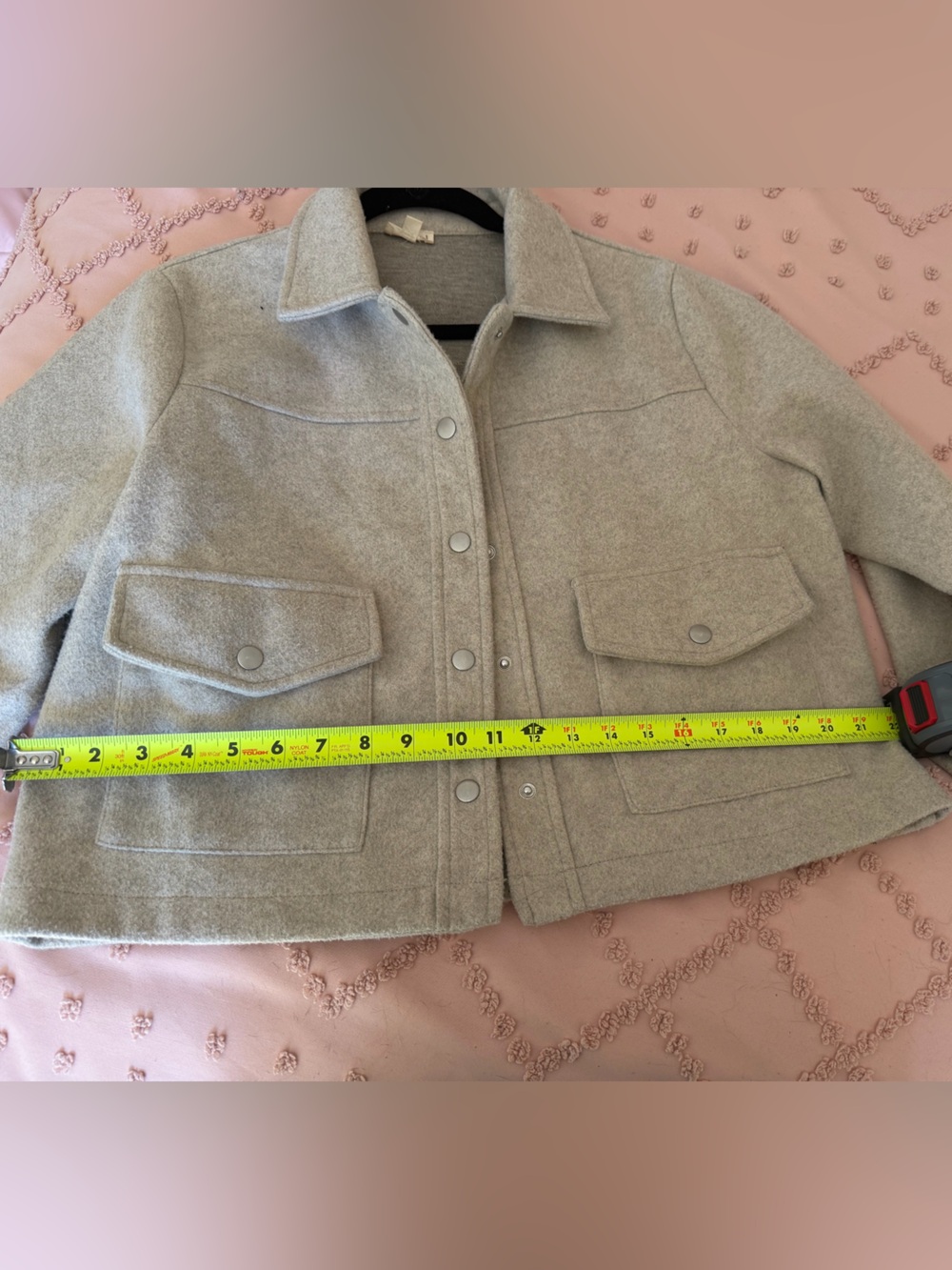 Hem & Thread Neutral Beige Wool-Blend Jacket - Picture 6 of 7